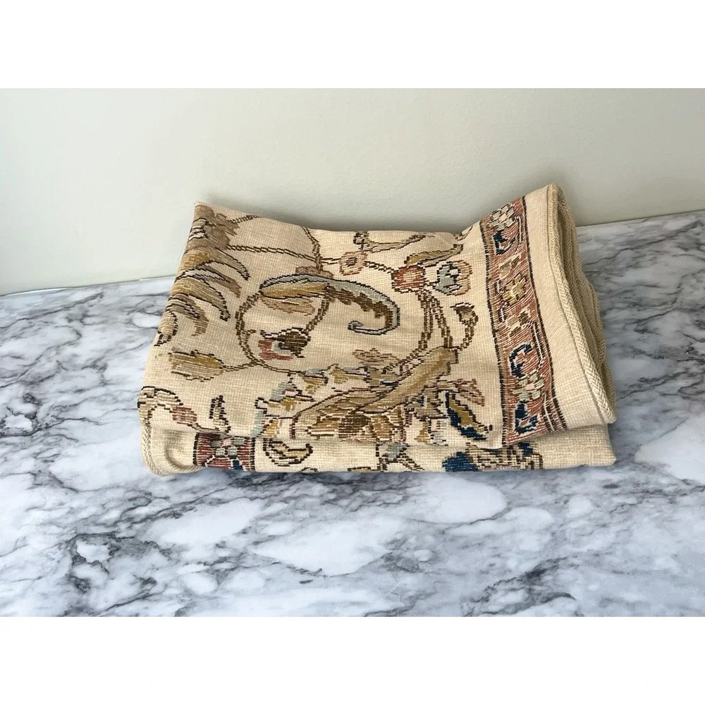Lauren Ralph Lauren Northern Cape Tapestry Euro Pillow Shams Rope Edge Set (2)